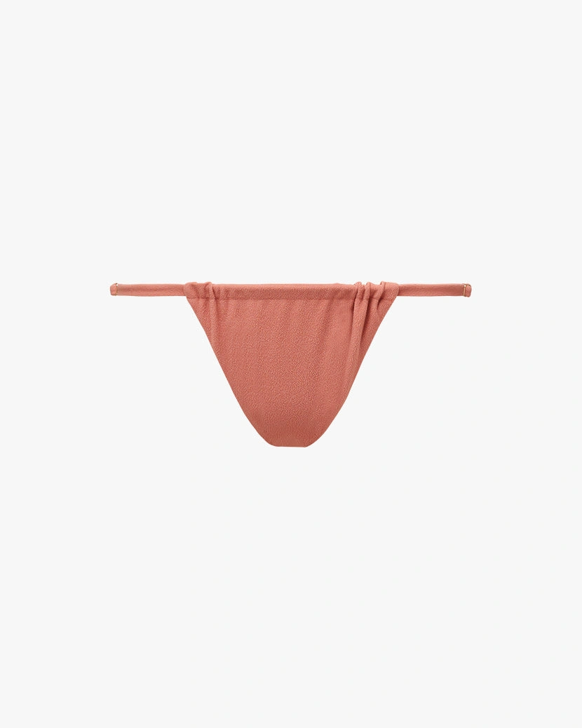 Gerüschte Crepe-Strick Bikinihose: Dein Sommer-Must-Have. Verstellbar, sexy, unvergesslich. Dein Strand-Look!